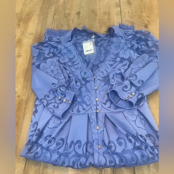 NWT Free people shadow dance midi dress in Persian jewel size m - Picture 9 of 12